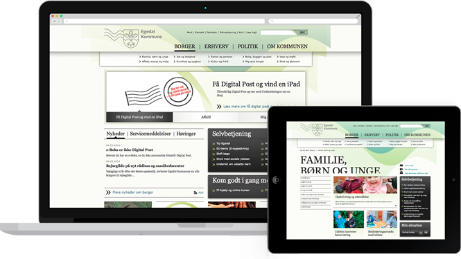 Responsivt website til Egedal Kommune